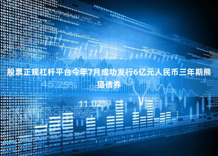股票正规杠杆平台今年7月成功发行6亿元人民币三年期熊猫债券